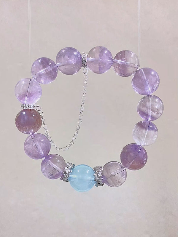 Amethyst and Aquamarine Bracelet