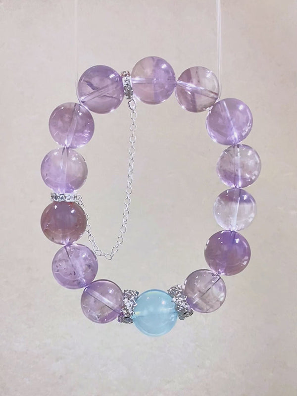 Amethyst and Aquamarine Bracelet