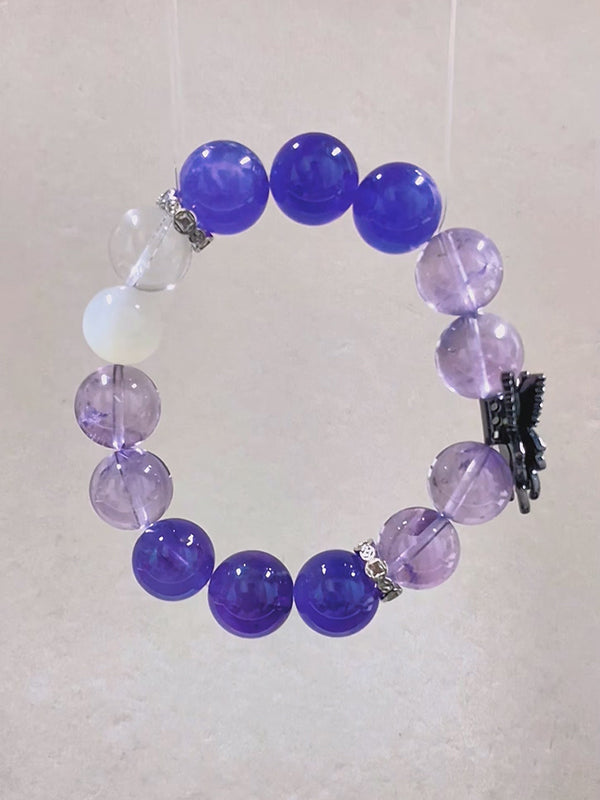 Amethyst & Layered Phantom Quartz Bracelet