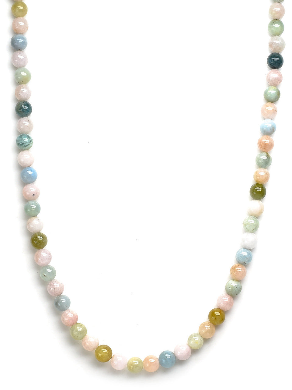 Morganite and Aquamarine Bead Necklace