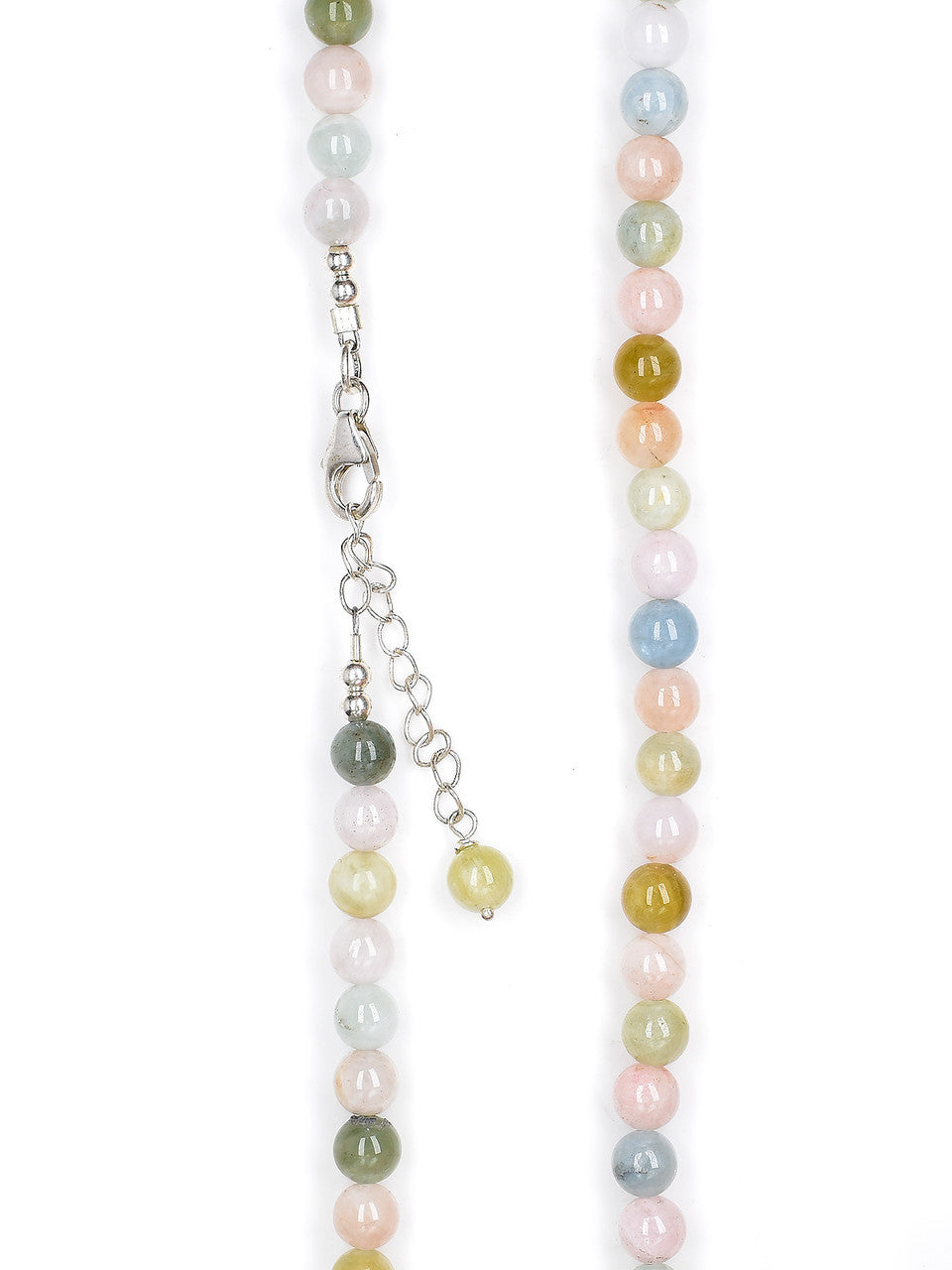 Morganite and Aquamarine Bead Necklace