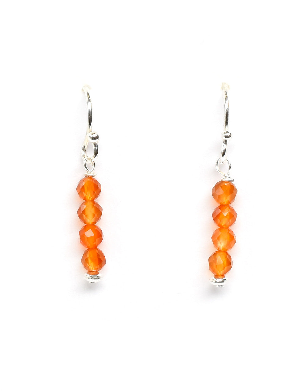 Carnelian Mini Bead Earrings